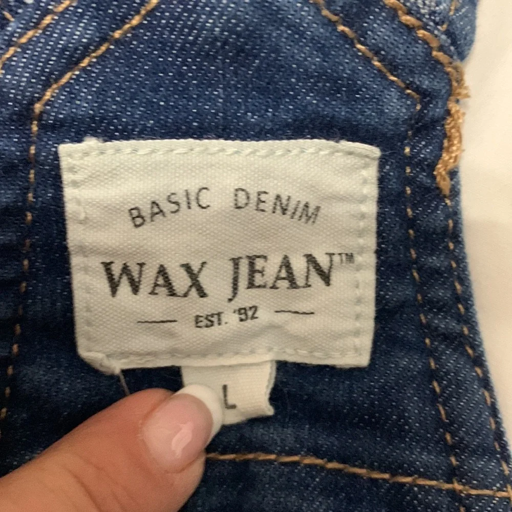 🍁 🍂 WAX JEAN Distressed Bib Denim Short - Picture 4 of 5